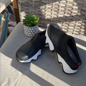 Sorel Black and White Slip-On Shoes